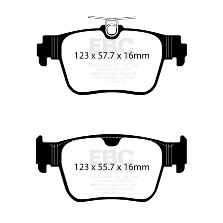 DP42438R Klocki hamulcowe YELLOWSTUFF EBC Brakes Audi A3 8Y A3 quattro 8Y S3 8Y CUPRA Formentor Formentor VZ Skoda Volkswagen Caddy Caddy California C