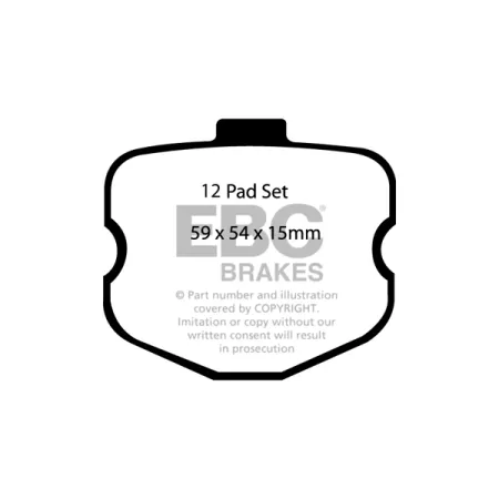 DP51771NDX Klocki hamulcowe BLUESTUFF NDX EBC Brakes Chevrolet Corvette C6 Z06 Chevrolet Corvette C6 Ford Australia and New Zealand Falcon FG Corvette