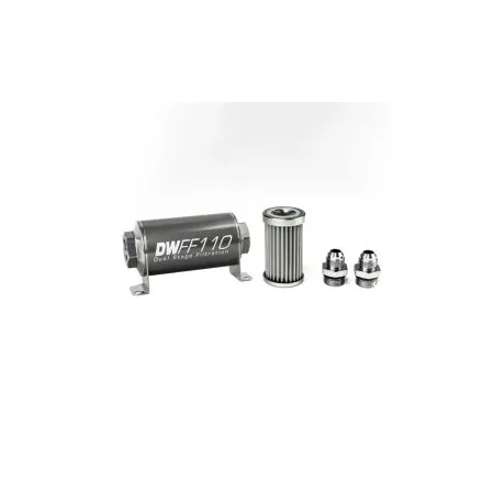 DeatschWerks In-Line Fuel Filter Kit -6AN 5 Micron 70mm