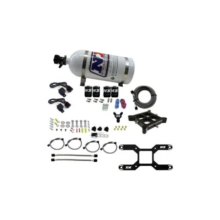 4150 Billet Crossbar Plate System Dual Stage 100-1000Hp with 10Lb Bottle Nitrous Express NX 66042-10