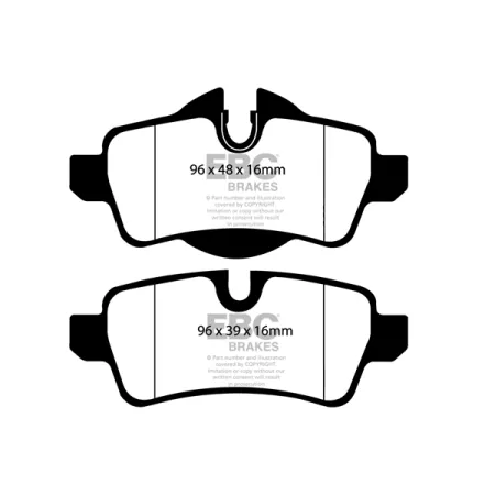 DP51931NDX Klocki hamulcowe BLUESTUFF NDX EBC Brakes Mini Hardtop R50 Hardtop R56 Clubman R55 Convertible R52 Convertible R57 Coupe R58 Roadster R59 M