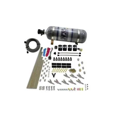 8 Cylinder SSV Direct Port 4 Solenoids with 12Lb Carbon Bottle 200-500Hp Jetting Nitrous Express NX 80016-12