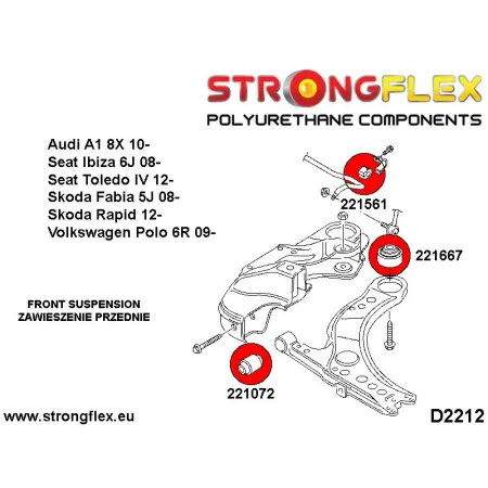 226160B: Zestaw zawieszenia przedniego Audi A1