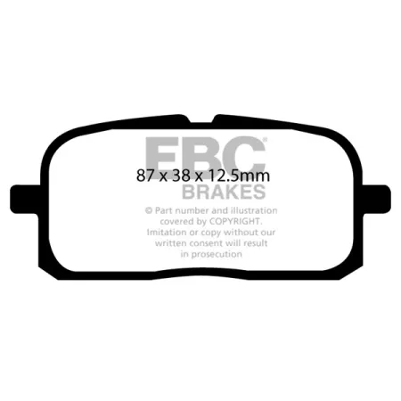 DP852 Klocki hamulcowe ULTIMAX2 EBC Brakes Toyota Cynos EL44 Paseo Sera Starlet EP82 Starlet EP91