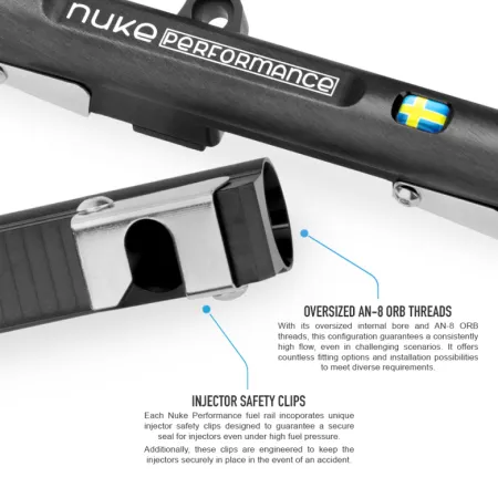 Nuke Performance Fuel Rail for GM 8 Cyl LS1 LS2 LS3 LS6 L76 L99