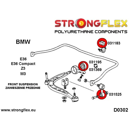 031183A: Tuleja stabilizatora przedniego SPORT BMW e31