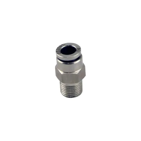 Nypel adapter Turbosmart prosty 1/8 NPT Pushloc 1/4 stal nierdzewna