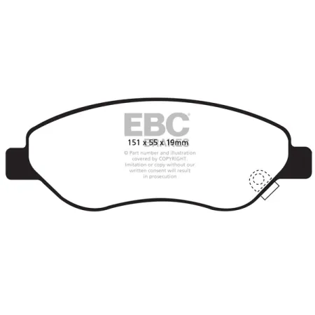 DP1981 Klocki hamulcowe ULTIMAX2 EBC Brakes Opel Corsa D VAUXHALL Corsa D