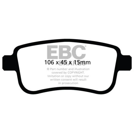 DP42025R Klocki hamulcowe YELLOWSTUFF EBC Brakes Renault Captur 2nd Gen Clio Mk5 Fluence Grand Scenic Mk3 Megane CC Mk3 Megane Coupe Mk3 Megane Hatch