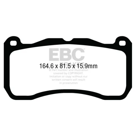 DP43013R Klocki hamulcowe YELLOWSTUFF EBC Brakes Ford Mustang 5th Generation Shelby Ford Mustang 5th Gen Shelby GT500