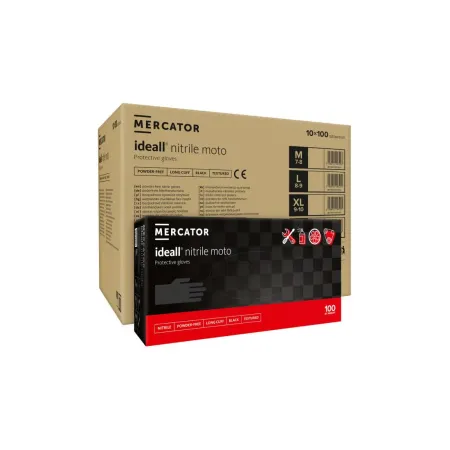 MERCATOR Ideall nitrile moto long black M
