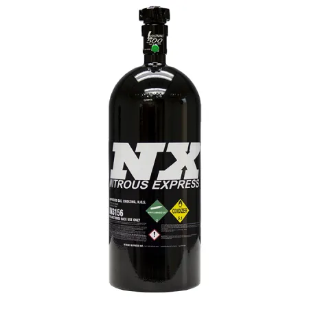 Czarna Butla do nitro Nitrous Express NX 11100B-6 4.5kg (10Lb) AN6 zawór lightning 500