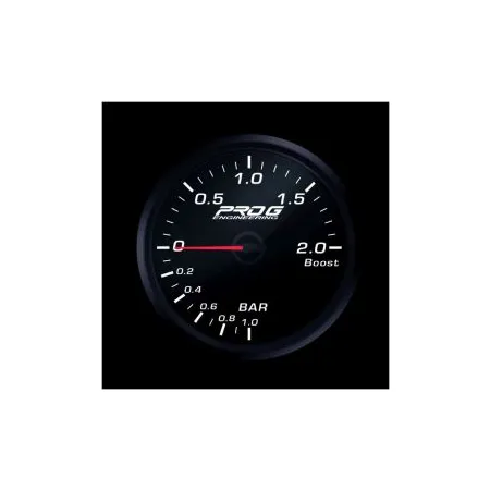 Wskaźnik Pro G Race Series 2 RC, doładowania Boost 2 Bar WHITE 60mm