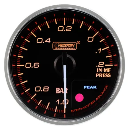 Wskaźnik Prosport Premium Podciśnienie 52mm bursztynowy