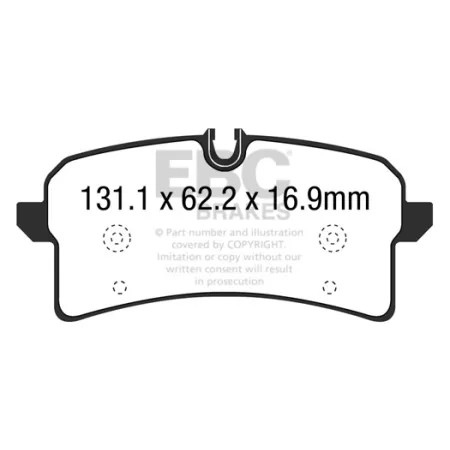 DP62204 Klocki hamulcowe GREENSTUFF EBC Brakes Porsche Macan