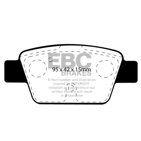 DP1381 Klocki hamulcowe ULTIMAX2 EBC Brakes Alfa Romeo Fiat Bravo Multipla Stilo Stilo Multiwagon Lancia Delta MAHINDRA XUV500 FWD MiTo XUV50