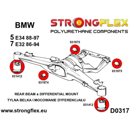 031975A: Tuleja tylnego dyferencjału - tylna SPORT