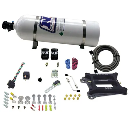 4150 Conventional Plate System Gasoline Pro-Power 100-500Hp with 15Lb Bottle Nitrous Express NX 50040-15