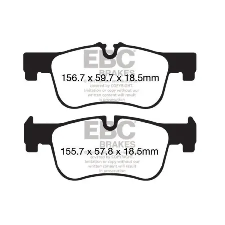 DP42155R Klocki hamulcowe YELLOWSTUFF EBC Brakes BMW 1 Series F20 114 1 Series F20 116 1 Series F20 118 1 Series F21 114 1 Series F21 116 1 Series F21