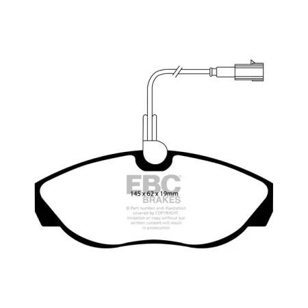 DP1417 Klocki hamulcowe ULTIMAX2 EBC Brakes Citroen COMMERCIAL Jumper Q14 Relay Q14 Fiat COMMERCIAL Ducato Peugeot COMMERCIAL Boxer