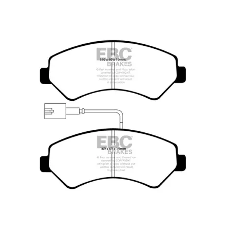 DP41969R Klocki hamulcowe YELLOWSTUFF EBC Brakes Citroen COMMERCIAL Jumper Q14 Relay Q14 Fiat COMMERCIAL Ducato Peugeot COMMERCIAL Boxer