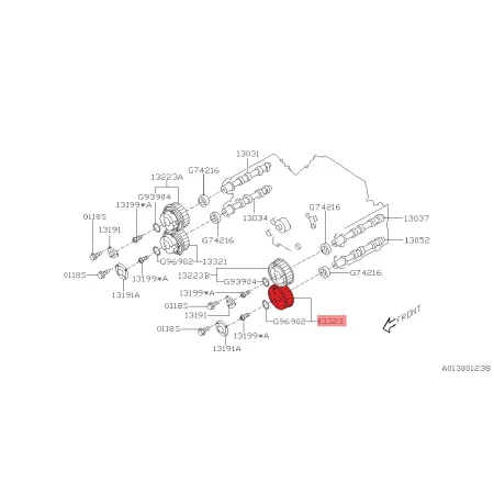Koło Zębate Wałka Rozrządu AVCS Wydech Lewy 13323AA001 Subaru