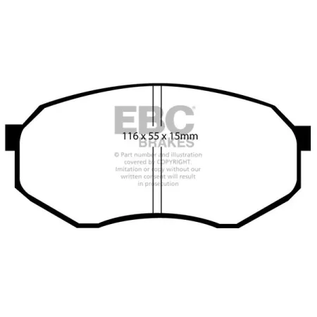 DP730 Klocki hamulcowe ULTIMAX2 EBC Brakes Mazda 929 HC 929 HV