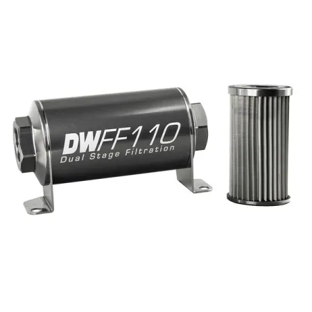 DeatschWerks In-Line Fuel Filter Kit -10AN Female 10 Micron 110mm