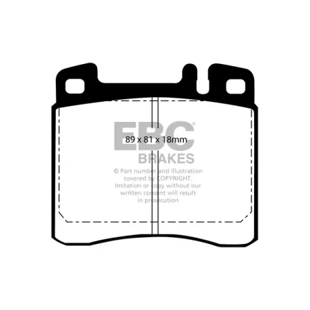 DP888 Klocki hamulcowe ULTIMAX2 EBC Brakes Mercedes-Benz W140 300 SE W140 300 SEL