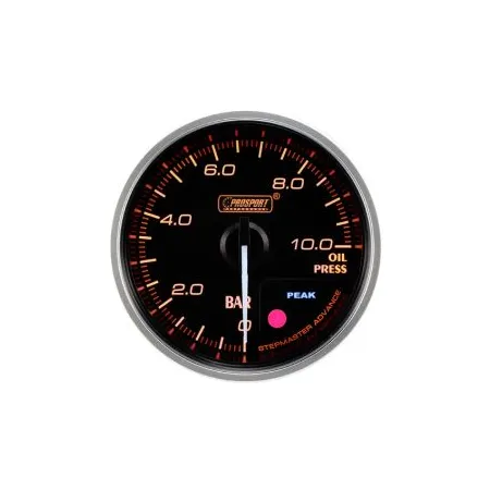 Wskaźnik Prosport Premium ciśnienie oleju 60mm bursztynowy