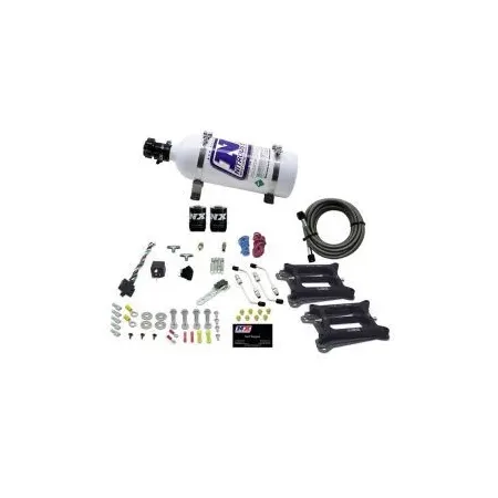 Dual 4150 Conventional Plate System Alcohol Stage 6 50-300Hp with 5Lb Bottle Nitrous Express NX 30245-05