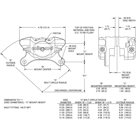 Uniwersalny zacisk hamulcowy 2 tłoczkowy Wilwood 120-9688 Dynapro Single