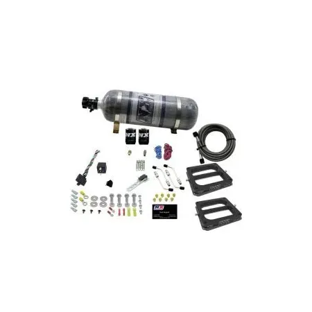 Dual 4500 Conventional Plate System Gasoline Pro-Power 100-500Hp with 12Lb Carbon Bottle Nitrous Express NX 50270-12