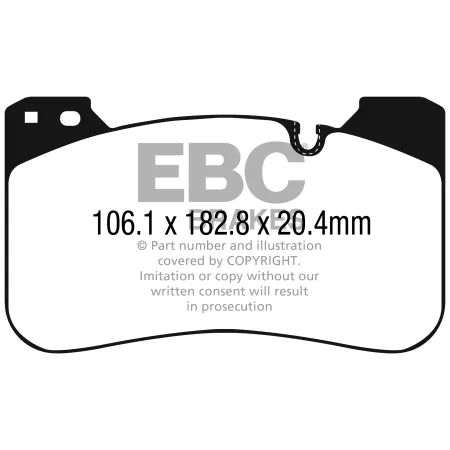 DP42331R Klocki hamulcowe YELLOWSTUFF EBC Brakes BMW M5 F90 M5 Competition F90 M8 Coupe F92 M8 Competition Coupe F92 M8 Convertible F91 M8 Competition