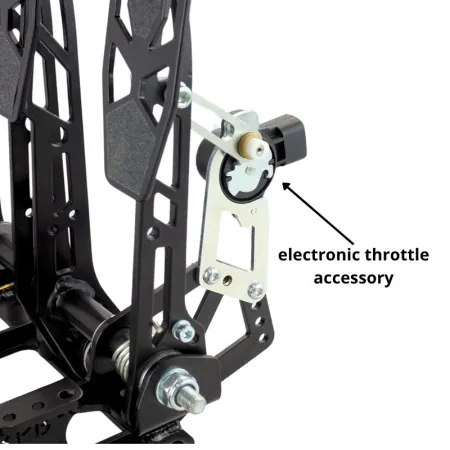 Odwrócony Pedalbox Mocowany do Podłogi z Podparciem Stopy RacingPedalBoxes - Czarny