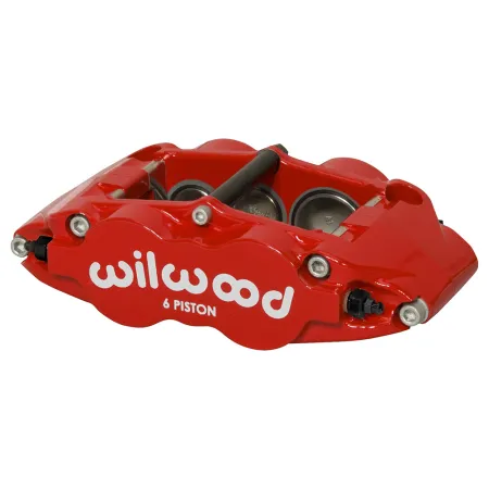 Zacisk hamulcowy 6 tłoczkowy Wilwood 120-14490 FNSL6R - Dust Seal lewy czerwony