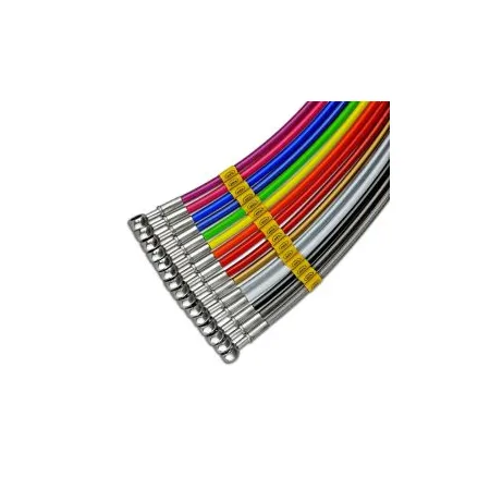 Alfa Romeo 146 1.4 ie 1994-1996 czarne przewody hamulcowe HEL teflonowe w stalowym oplocie