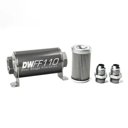 DeatschWerks In-Line Fuel Filter Kit -10AN 10 Micron 110mm