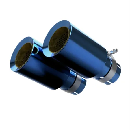 Tytanowe końcówki wydechu niebieskie Restomotive