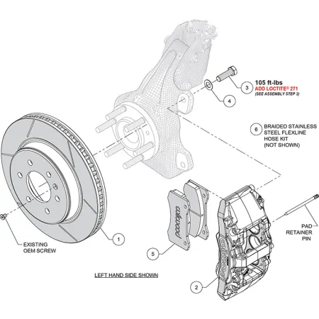 Wilwood 140-17955 AERO6-DM Direct-Mount przedni zestaw hamulcowy 13.25 Mercedes Benz Sprinter 2022-2024 AWD