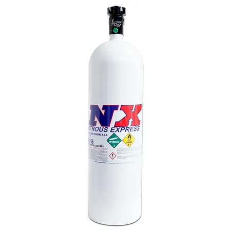 15Lb Bottle Lightning 500 Valve 6AN Nipple 6.89 Dia x 26.69 Tall Nitrous Express NX 11150-6