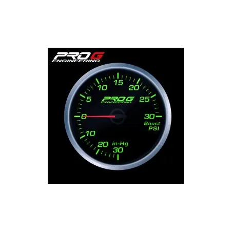 Wskaźnik Pro G Race Series RS, doładowania Boost 30 PSI GREEN 60mm
