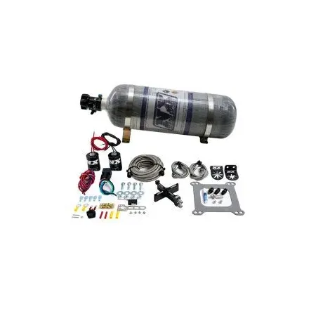 4150 Covert Crossbar Plate System Stage 6 50-300Hp with 12Lb Carbon Bottle Nitrous Express NX 63041-12