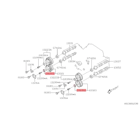 O-ring układu AVCS wydechowego 806969020 do Subaru