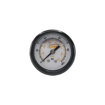 DeatschWerks Fuel Pressure Gauge -Liquid Filled White Face with DW Logo