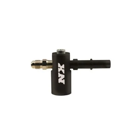 3/8-10mm Late Model Billet Fuel Line Adapter 90-Deg Nitrous Express NX 16185D
