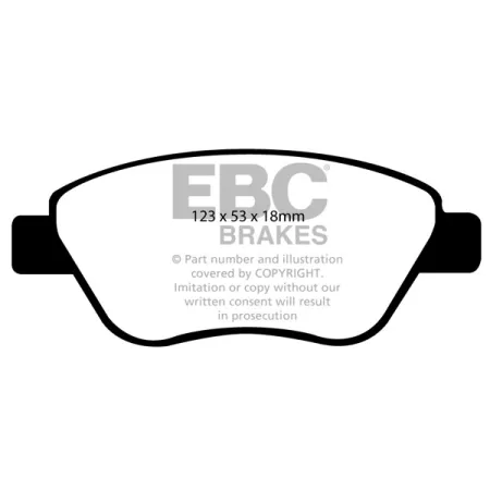 DP1965 Klocki hamulcowe ULTIMAX2 EBC Brakes Opel ADAM Corsa D Proton Satria Neo VAUXHALL ADAM Corsa D VAUXHALL COMMERCIAL Corsa Van GERMAN E CARS Ceto