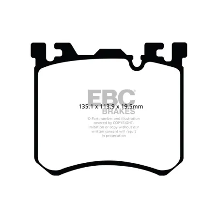 DP42091R Klocki hamulcowe YELLOWSTUFF EBC Brakes BMW X5 M E70 X6 M E71 ROLLS ROYCE Dawn RR6 Ghost RR4 Wraith RR5 BMW X5M X6M