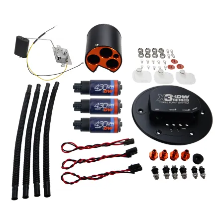 Moduł paliwowy X3 z pompami DW430c i zestawem montażowym DeatschWerks Ford Mustang 1998-2004