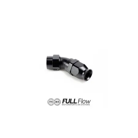 Nuke Performance Full Flow PTFE Hose End Fitting 45 Degree AN10